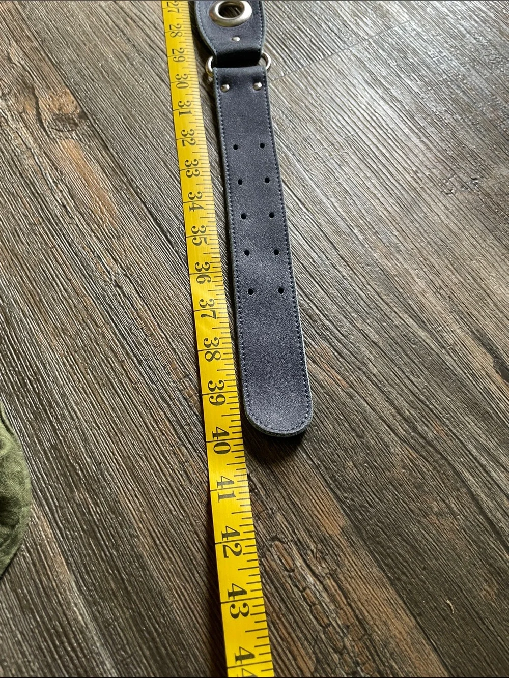 Armani Exchange Blue suede Belt with Silver Grommet Accents